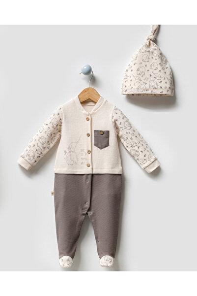 by bubbles بذلة أطفال لطيفة على شكل فيل مطبوع بأزرار أمامية