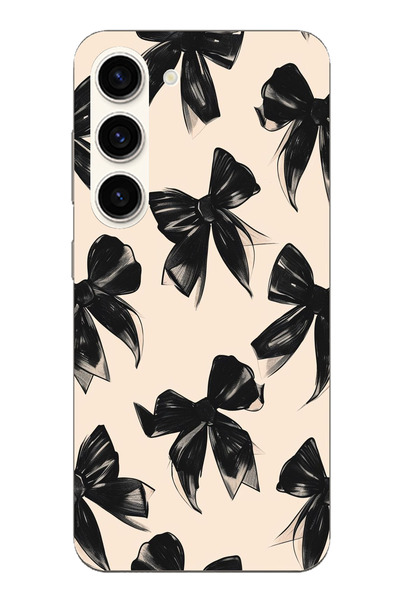 TechTree حافظة سيليكون متوافقة مع هاتف سامسونج جالاكسي S23 باللون الأسود مطبوع