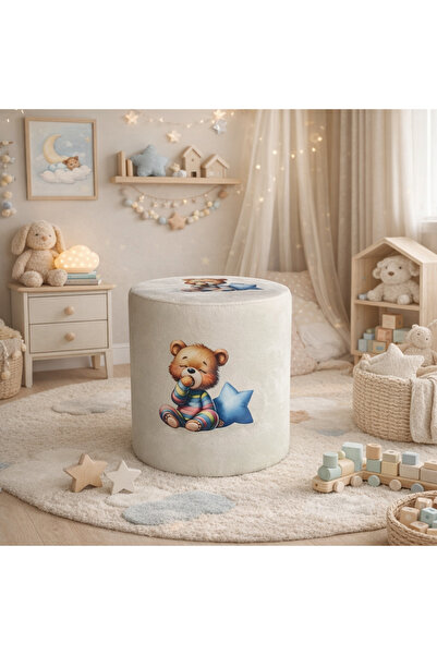 Blue Bear Çocuk Odası Puf