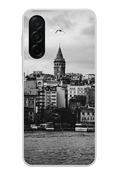 TechTree جراب سيليكون متوافق مع هاتف سامسونج جالاكسي A26 مع مناظر برج غالاتا ...