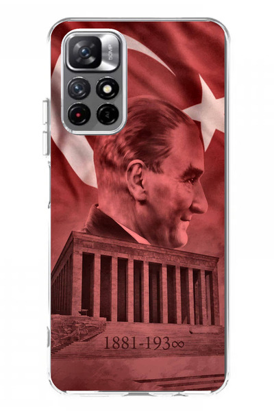 TechTree حافظة سيليكون متوافقة مع هاتف Redmi 10 تصور صورة أتاتورك وانيماتيكاب...