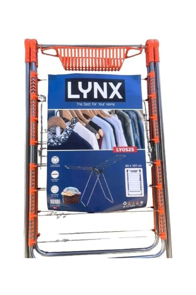 LYNX حامل غسيل قابل للطي بسعة كبيرة ومقابض قابلة للتعديل، مصنوع من الفولاذ المقاوم للصدأ – LY0525