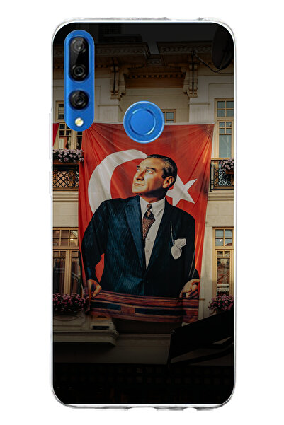 TechTree حافظة سيليكون متوافقة مع هاتف Huawei Y9 Prime (2019) بتفاصيل علم كبي...