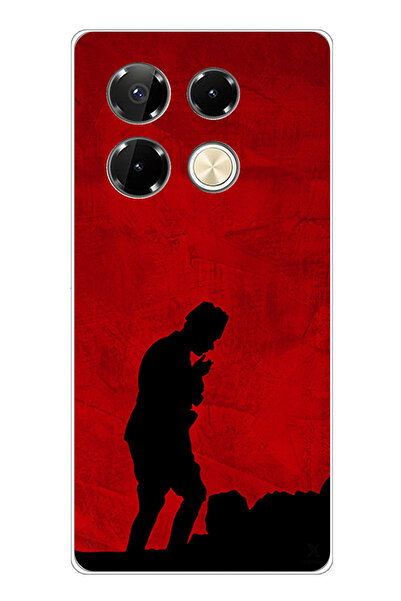 TechTree حافظة سيليكون أتاتورك مطبوع متوافقة مع هاتف Infinix Note 40 PRO مع ت...