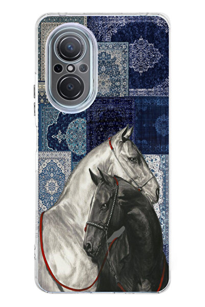 TechTree حافظة سيليكون متوافقة مع هاتف Huawei Nova 9 Se باللون الأزرق بنمط كل...