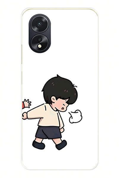 TechTree حافظة سيليكون متوافقة مع هاتف Oppo A38 - حافظة سيليكون موديل مطبوع