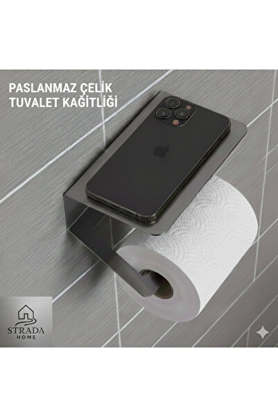 STRADA HOME Paslanmaz Çelik Tuvalet kagıtlığı aparatı