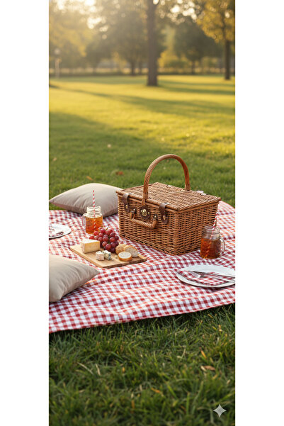 Parla Dikim Piti kare kırmızı masa örtüsü, sofra bezi, piknik örtüsü cok amaç...