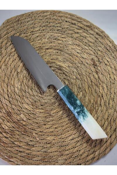 Esorya El Yapımı Epoksi Şef Bıçağı Kiritsuke Santaku Bıçak Paslanmaz Çelik Bıçak