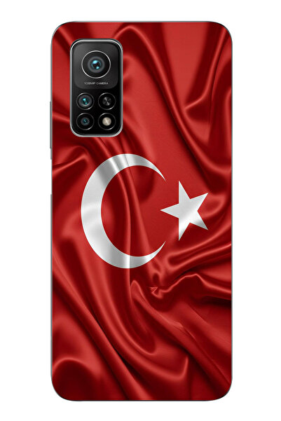 TechTree حافظة سيليكون متوافقة مع هاتف Xiaomi Mi 10T-10T PRO بعلم تركيا مطبوع