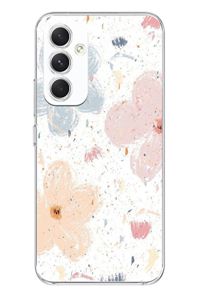 TechTree حافظة سيليكون مطبوع متوافقة مع هاتف سامسونج جالاكسي A54 بنمط زهور تج...