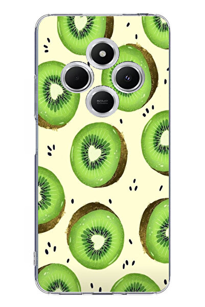 TechTree حافظة سيليكون متوافقة مع Redmi 14C وشرائح الكيوي الأخضر وقلب الكريست...