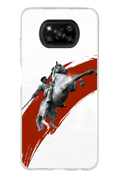 TechTree حافظة سيليكون متوافقة مع Poco X3-X3 PRO-NFC بتصميم حصان منتفخ بتفاصي...