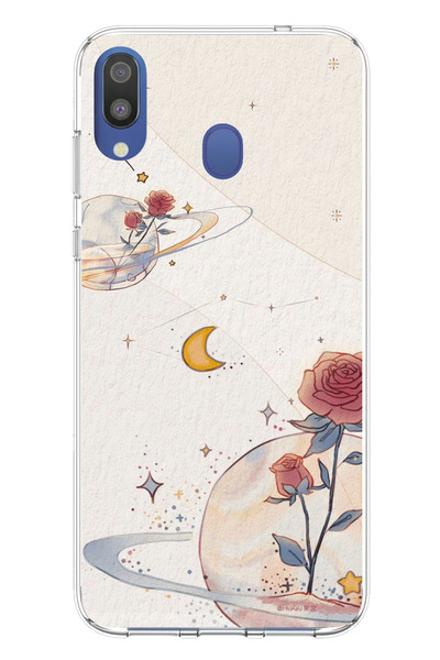 TechTree حافظة سيليكون متوافقة مع هاتف سامسونج جالاكسي M20، بتصميم كوكب ونجمة...