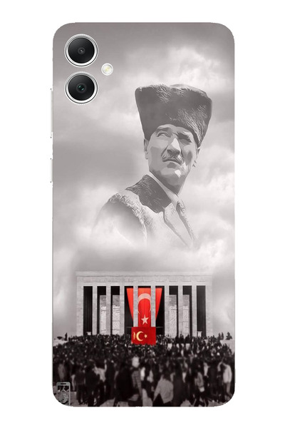 TechTree Samsung Galaxy A05 Compatible Ataturk with a Kalpak over the Clouds Printed Silicone Case