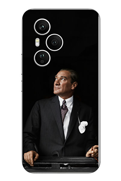 TechTree حافظة سيليكون متوافقة مع هاتف Honor 400 PRO من Ufka Lider Ataturk مطبوع