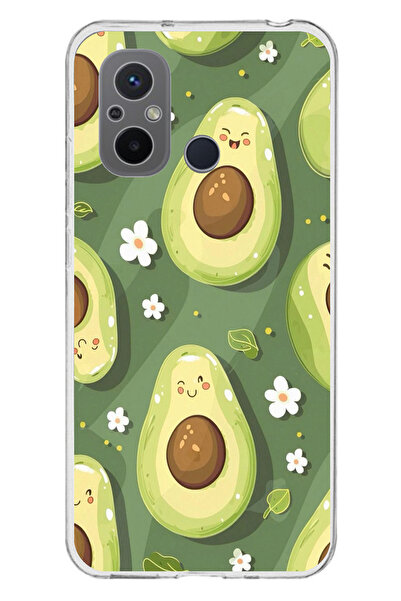 TechTree حافظة سيليكون متوافقة مع هاتف Redmi 12C باللون الأخضر اللطيف على شكل...