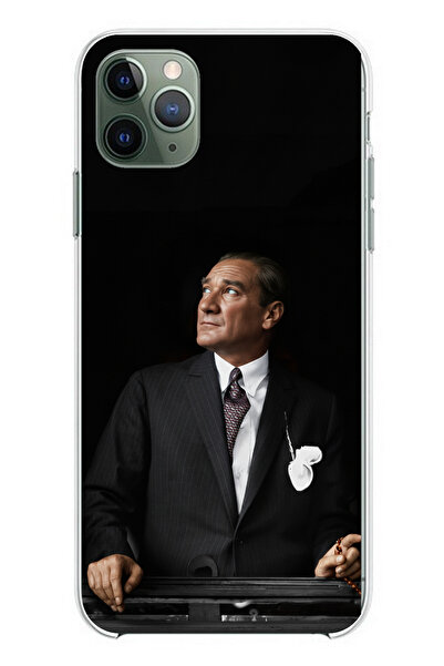 TechTree iPhone 11 Pro Max Compatible Ufka Facing Leader Atatürk Printed Sili...