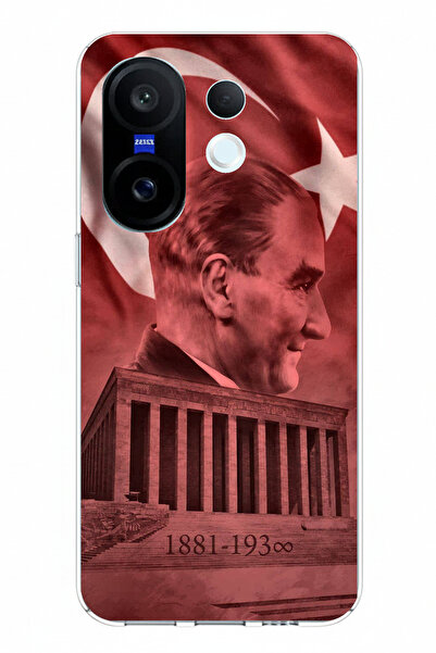 TechTree جراب سيليكون متوافق مع Vivo X200 FE يحمل صورة أتاتورك وانيماتيكابير ...