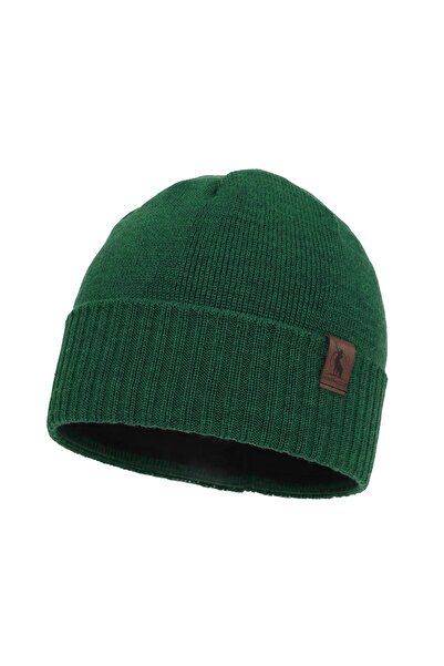 OEM Hogan Men's Winter Hat, Merino Wool, Green Color, Universal Size 55-60