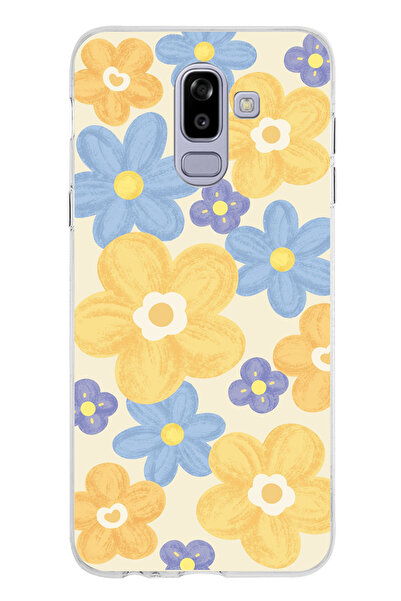 TechTree حافظة سيليكون ناعمة متوافقة مع هاتف سامسونج جالاكسي J8-A6 بلس مطبوع