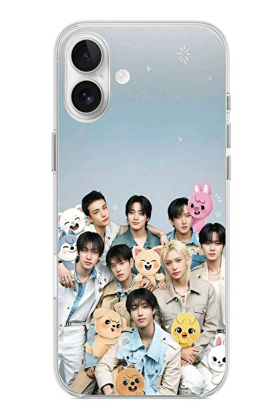 TechTree حافظة سيليكون مطبوع متوافقة مع هاتف iPhone 16 PLUS بتصميم فرقة K-Pop...