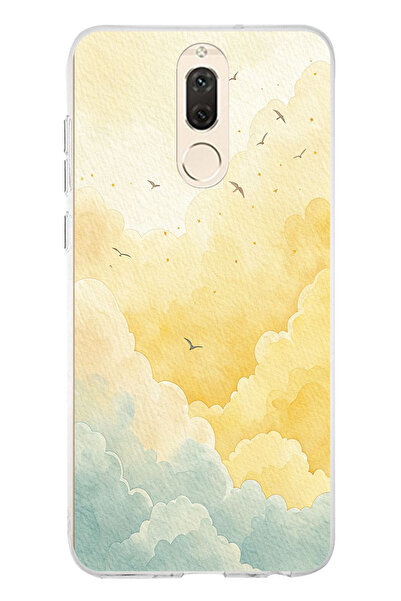 TechTree حافظة سيليكون متوافقة مع هاتف هواوي ميت 10 لايت باللونين الأصفر والأ...