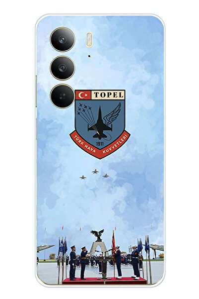 TechTree Realme C75 Compatible Turkish Air Force Printed Silicone Case