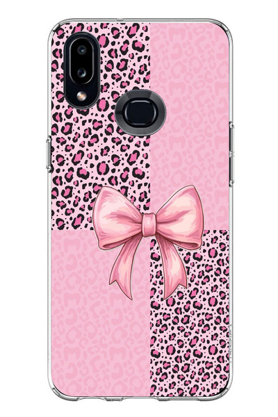 TechTree حافظة سيليكون متوافقة مع هاتف سامسونج جالاكسي A10S بنمط الفهد الوردي...