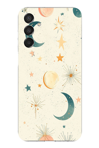 TechTree حافظة سيليكون متوافقة مع هاتف سامسونج جالاكسي M15 ذات خلفية كريمية و...