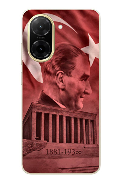 TechTree حافظة سيليكون متوافقة مع Redmi A5 تحمل صورة أتاتورك وانيماتيك كابير مطبوع