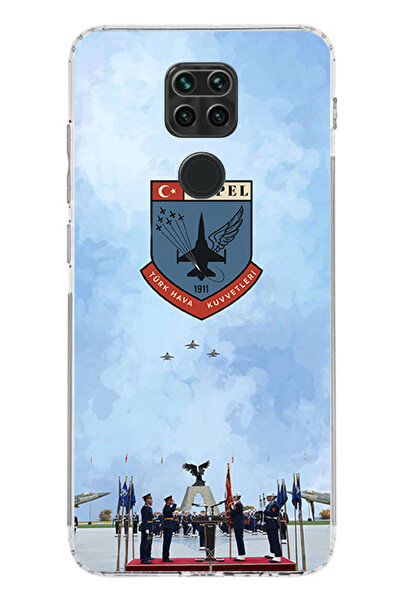 TechTree حافظة سيليكون متوافقة مع القوات الجوية التركية مطبوع لهاتف Redmi Note 9
