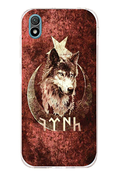 TechTree حافظة سيليكون مطبوع متوافقة مع هاتف هواوي Y5 2019 - هونور 8S مع كتابة جوك ترك ونقش بوزكويرت