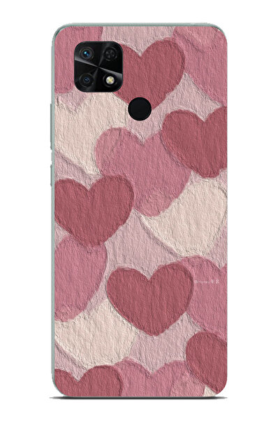 TechTree حافظة سيليكون مطبوع متوافقة مع هاتف Redmi 10C - POCO C40 بلون وردي ب...