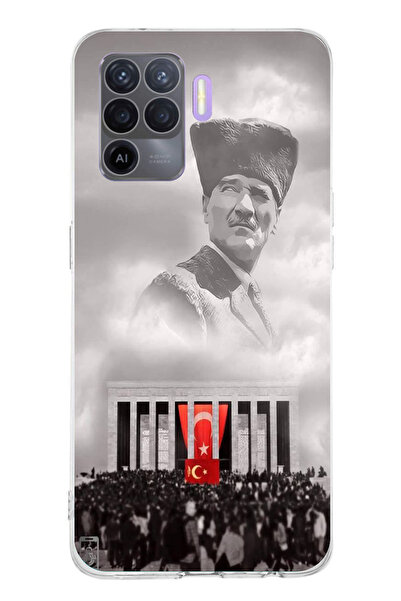 TechTree حافظة سيليكون أتاتورك مطبوع متوافقة مع هاتف OPPO Reno 5 Lite