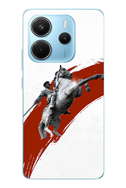 TechTree حافظة سيليكون متوافقة مع هاتف Redmi Note 14 4G بتصميم حصان منتفخ وتف...