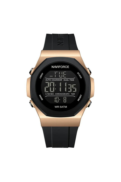 Naviforce 7117 Black - Beige Men's Watch – Multiple Functions Sport Design Shock Resistant 5ATM