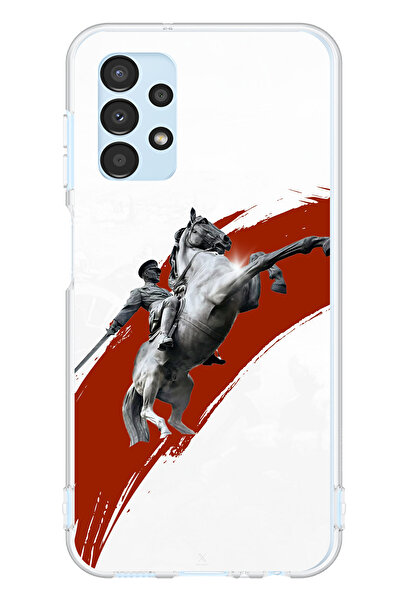 TechTree جراب سيليكون متوافق مع هاتف سامسونج جالاكسي A13 بتصميم حصان منفوش وت...