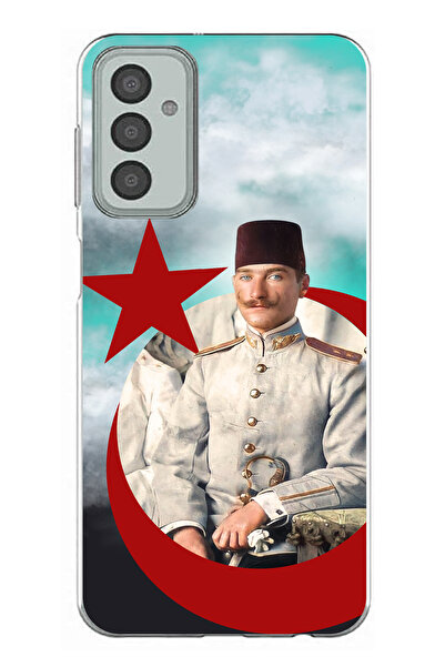 TechTree حافظة سيليكون متوافقة مع سامسونج جالاكسي M13-M23 للشباب، أتاتورك مطبوع