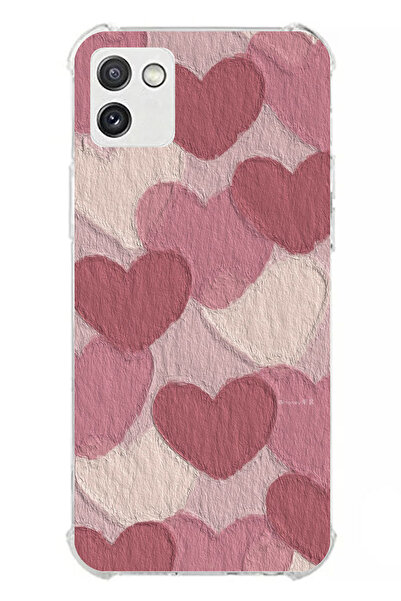 TechTree حافظة سيليكون متوافقة مع هاتف سامسونج جالاكسي A03 باللون الوردي البا...