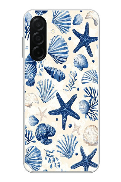 TechTree حافظة سيليكون مطبوع متوافقة مع هاتف سامسونج جالاكسي A26 بنمط صدفة ال...