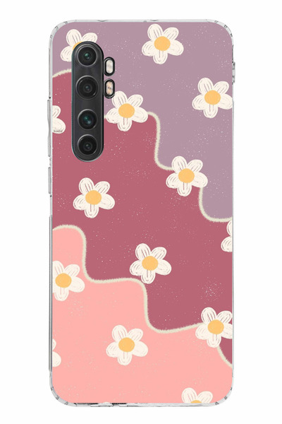 TechTree حافظة سيليكون متوافقة مع هاتف Mi Note 10 Lite بلون الورد المجفف والل...