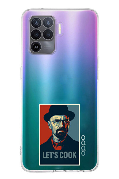 TechTree حافظة سيليكون متوافقة مع هاتف OPPO Reno 5 Lite Lets Cook Banner مطبوع