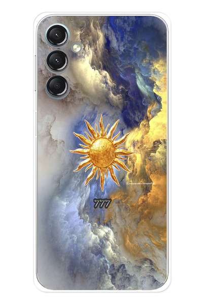 TechTree حافظة سيليكون متوافقة مع هاتف سامسونج جالاكسي A24 777 بتصميم الشمس و...