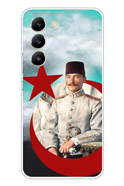 TechTree حافظة سيليكون متوافقة مع هاتف Vivo V30 Lite من Young Years Ataturk م...