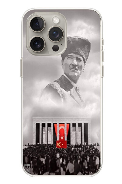 TechTree حافظة سيليكون متوافقة مع هاتف iPhone 15 PRO على شكل أتاتورك مطبوع من...