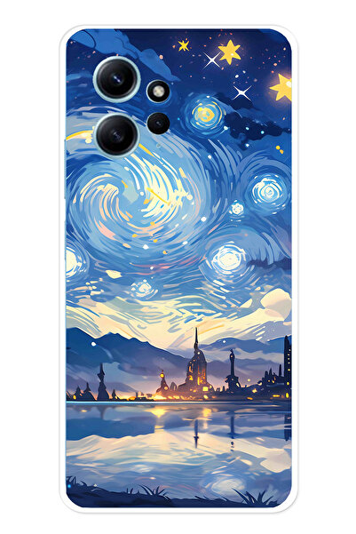 TechTree حافظة سيليكون متوافقة مع هاتف Redmi Note 12 4G بتصميم السماء المرصعة...