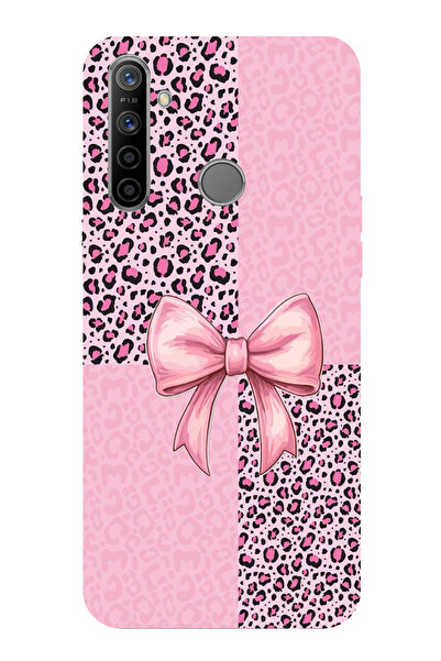 TechTree حافظة سيليكون متوافقة مع هاتف Realme 5i - 6i - C3 بنمط الفهد الوردي ...