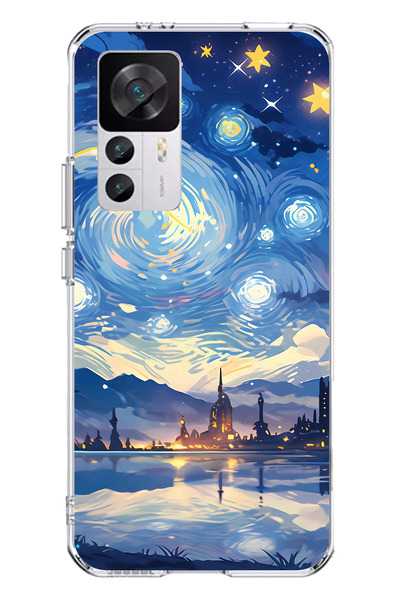 TechTree حافظة سيليكون متوافقة مع هاتف Xiaomi Mi 12T-12T PRO بتصميم السماء ال...