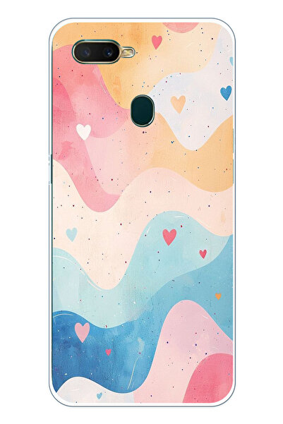 TechTree حافظة سيليكون متوافقة مع هاتف اوبو A5S-AX7-A12 ذات ألوان باستيل وممو...